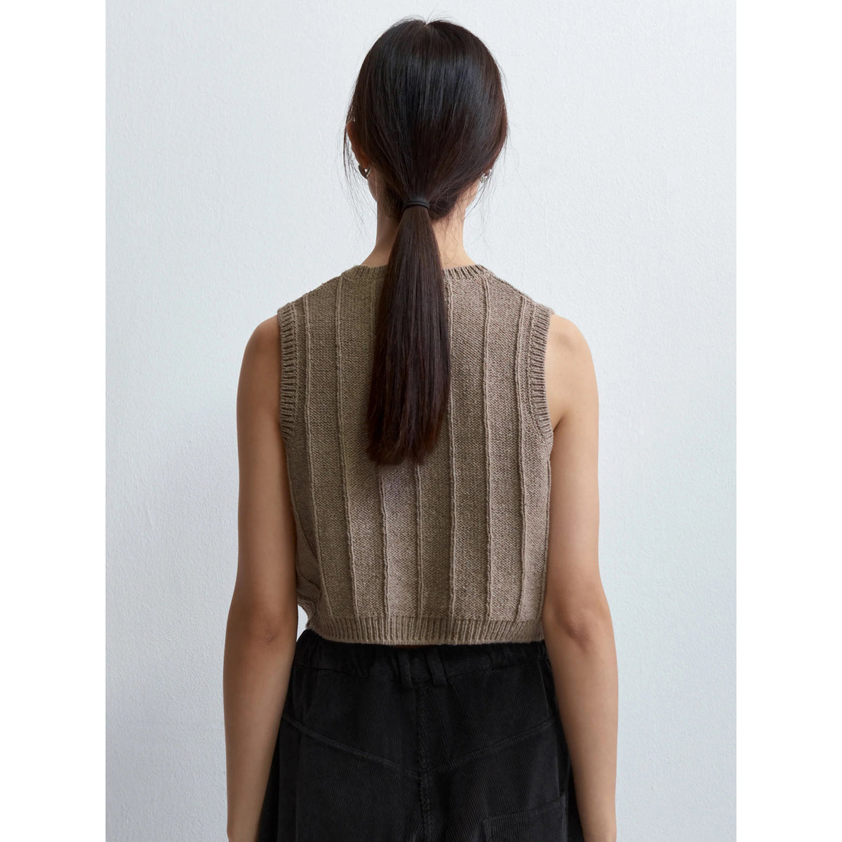 Cordera Heather Cotton Waistcoat in Taupe – a case of you