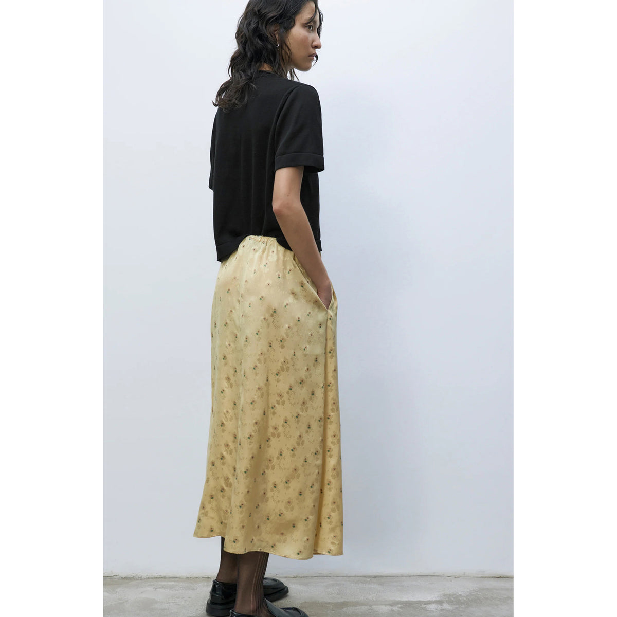 Cordera Silk Floral Skirt in Jojoba – a case of you