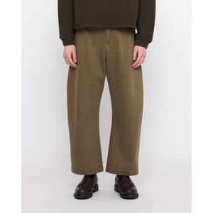 tailored curve leg trouser in washed brown