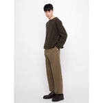 tailored curve leg trouser in washed brown