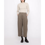 pleated trouser in umber