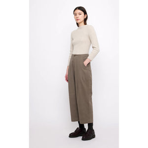 pleated trouser in umber