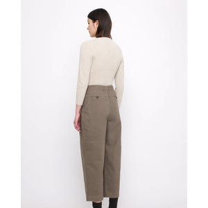 pleated trouser in umber