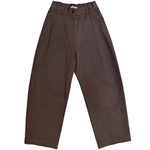 loose barrel pant in dark taupe