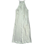 high neck bias dress in sage