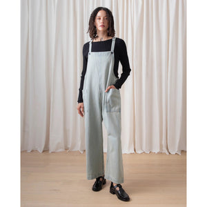 overall jumper in light denim