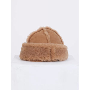 suede seam out cap in tan