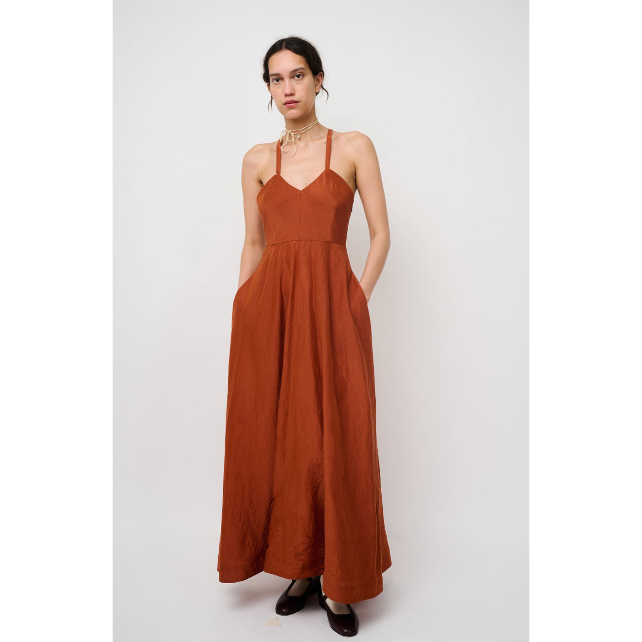 argentina maxi dress in rust