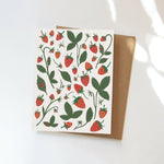 strawberries notecard