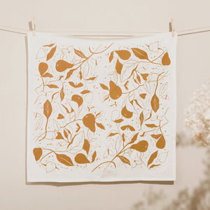 pears tea towel