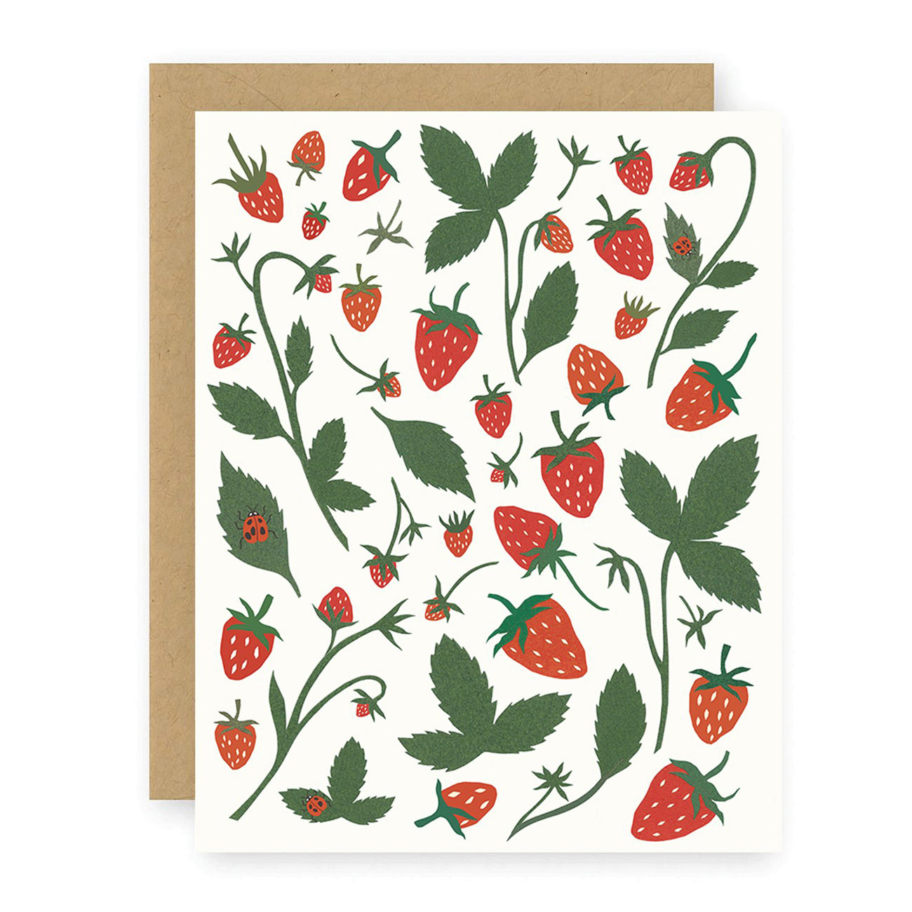 strawberries notecard