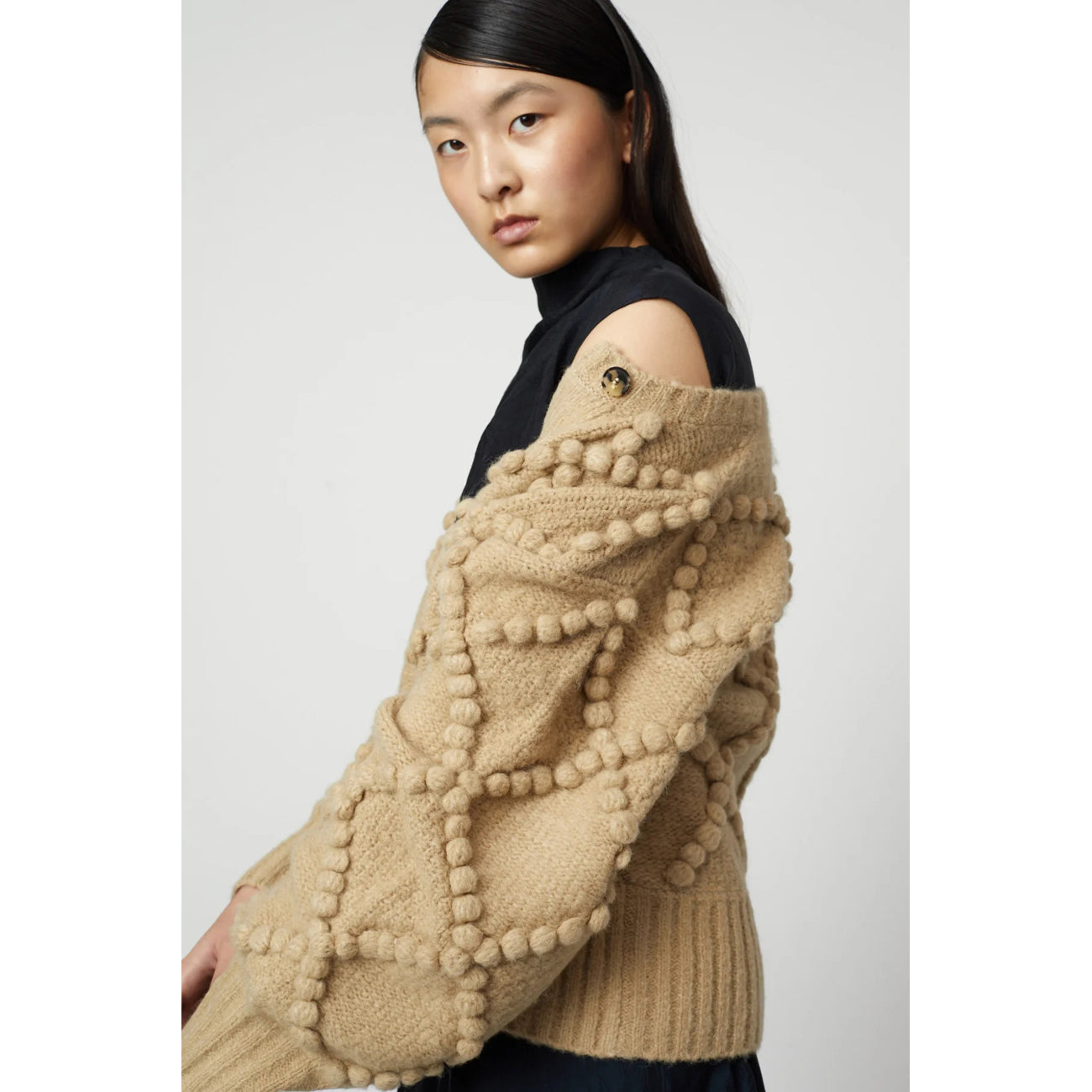 valence cardigan in sand