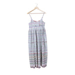 handloom slip dress in eyelet stripe