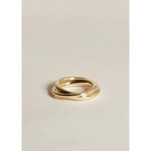 duo form ring in 14k gold