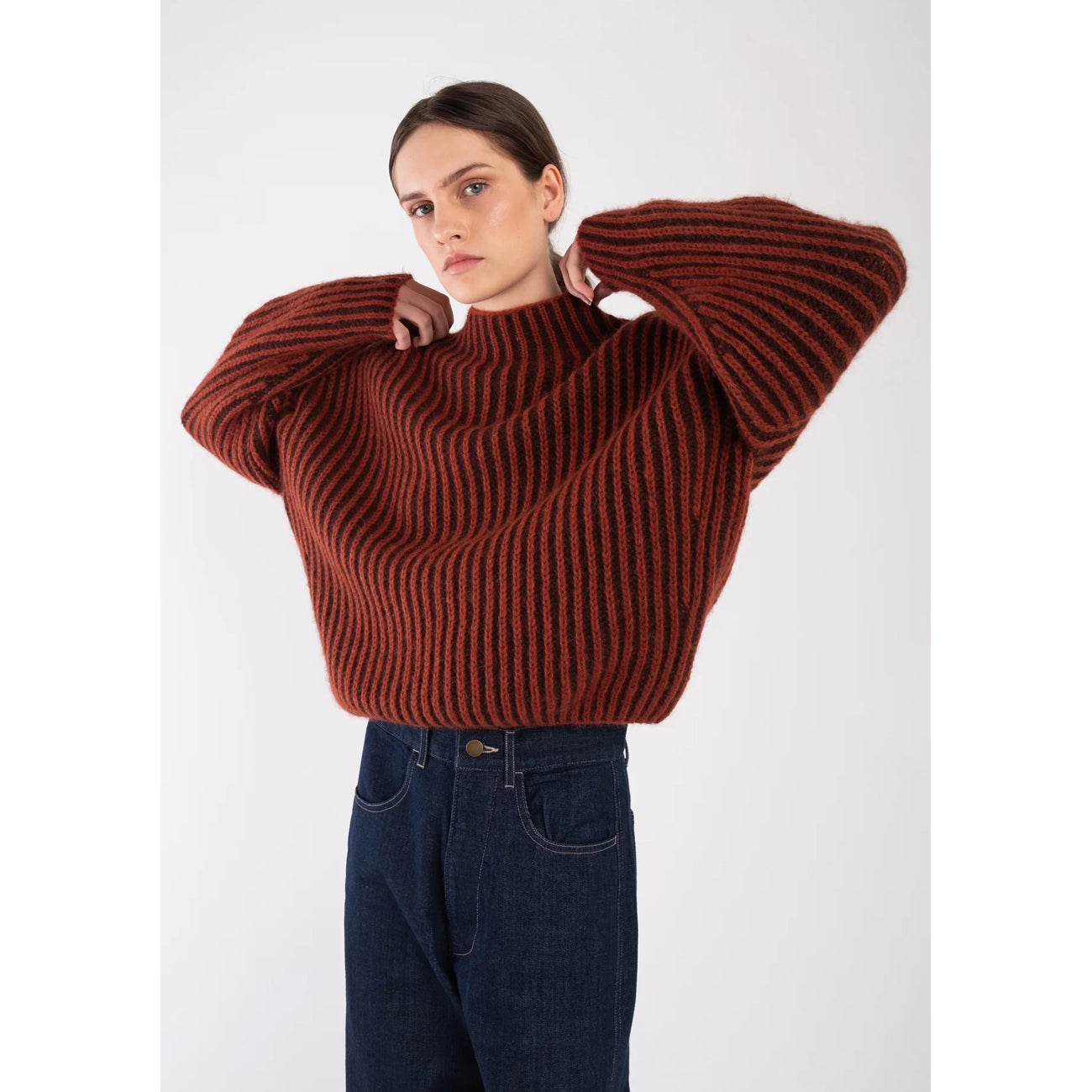 ines sweater in rust