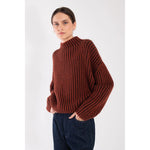 ines sweater in rust