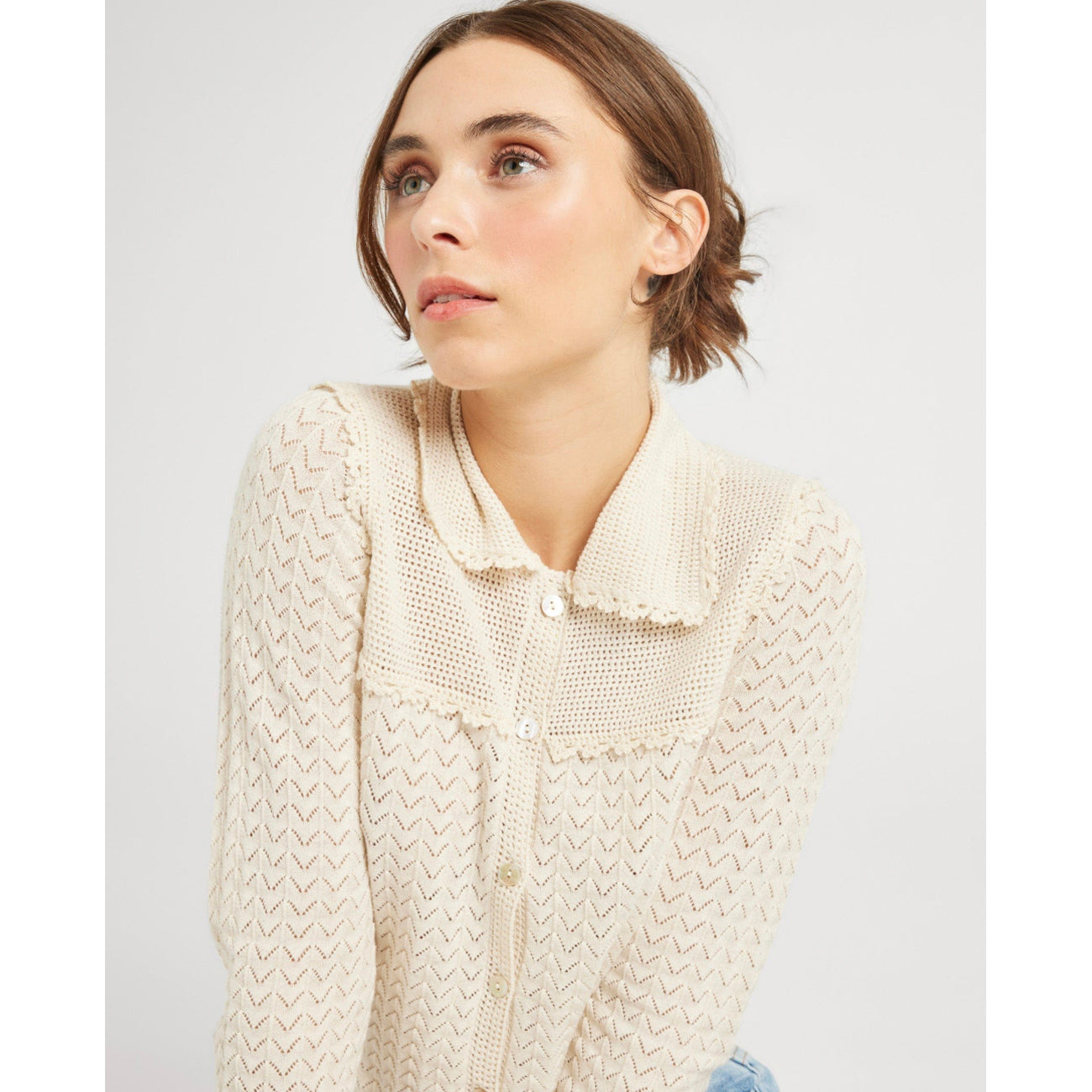 andie cardigan in ivory