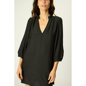 maria dress in black silk