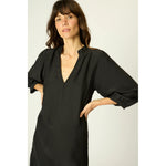 maria dress in black silk