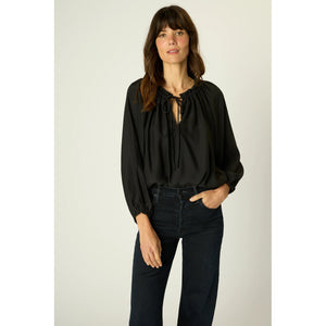 ashley top in black silk