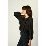 ashley top in black silk