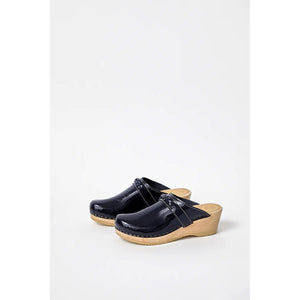 bridget clog in navy patent