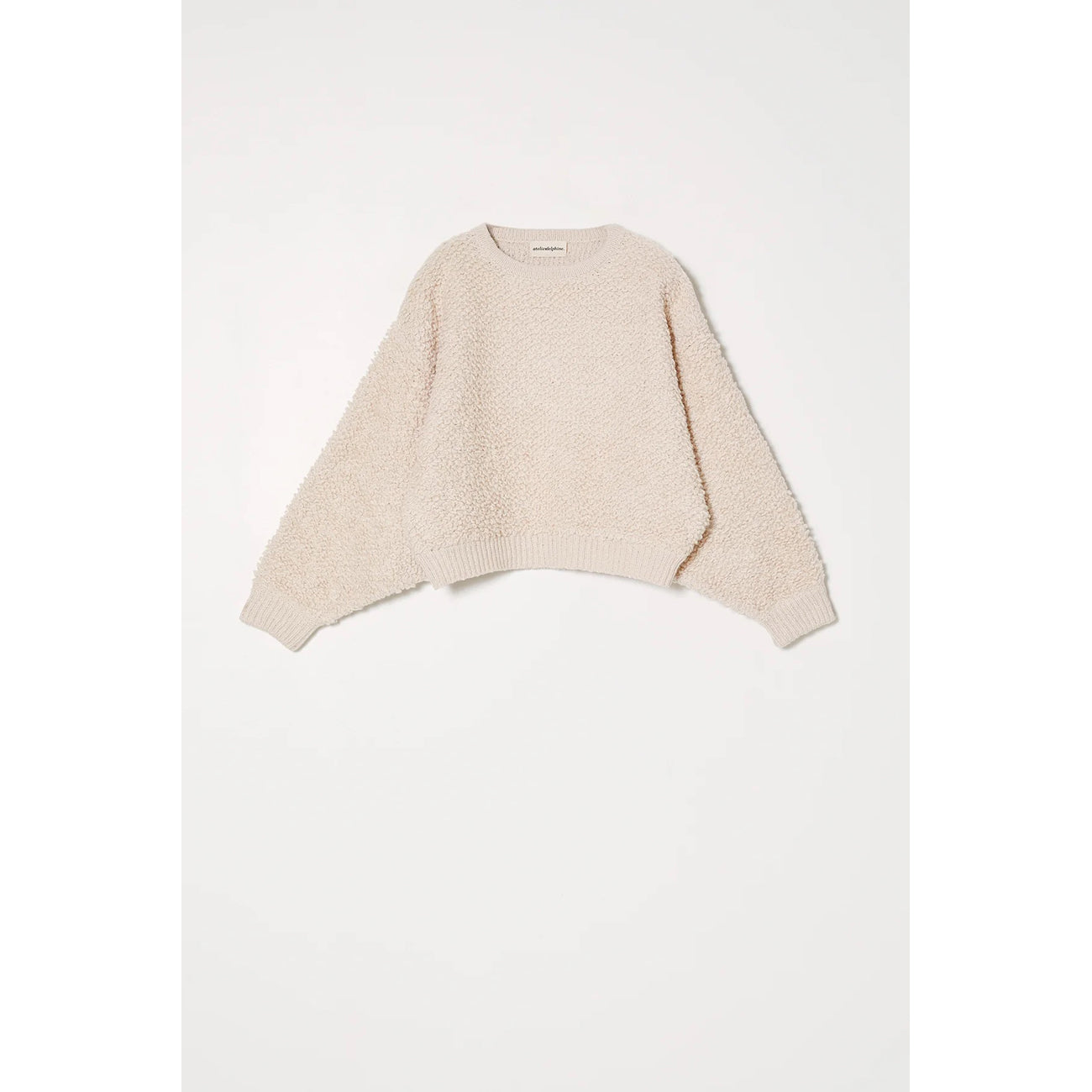 balloon sleeve sweater in cream