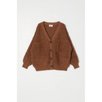 amelia cardigan in medium brown