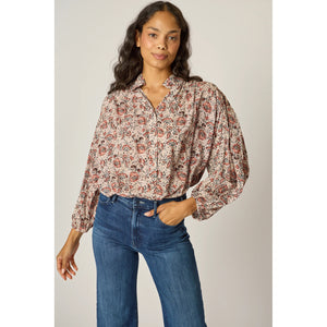 iris top in heirloom rose