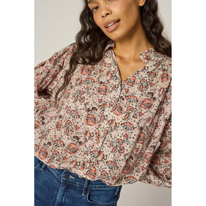 iris top in heirloom rose