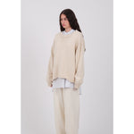 abel crew-neck pullover in ecru