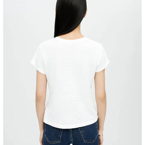 1960s slim tee in optic white