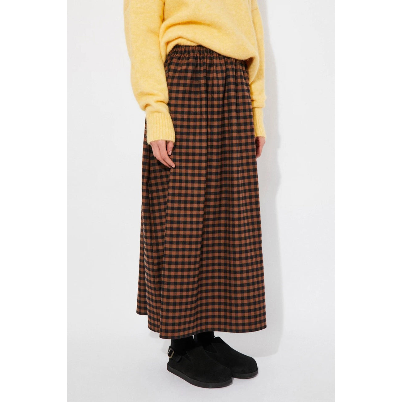 pedra skirt in brown check