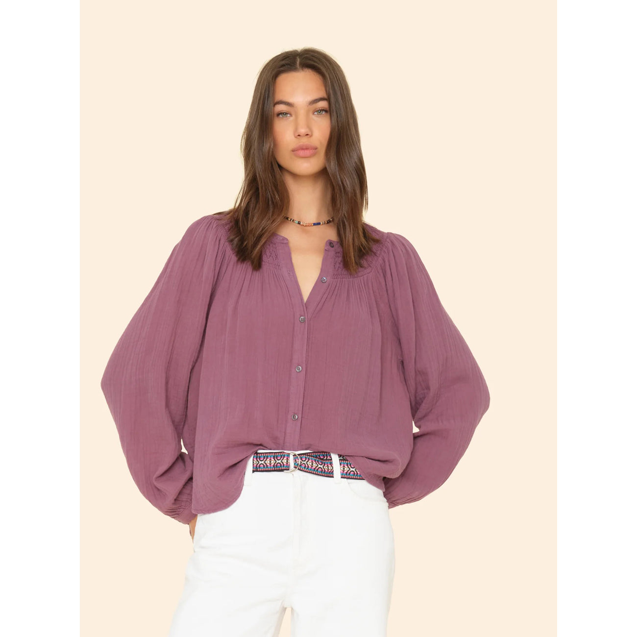 adelle shirt in plumlot