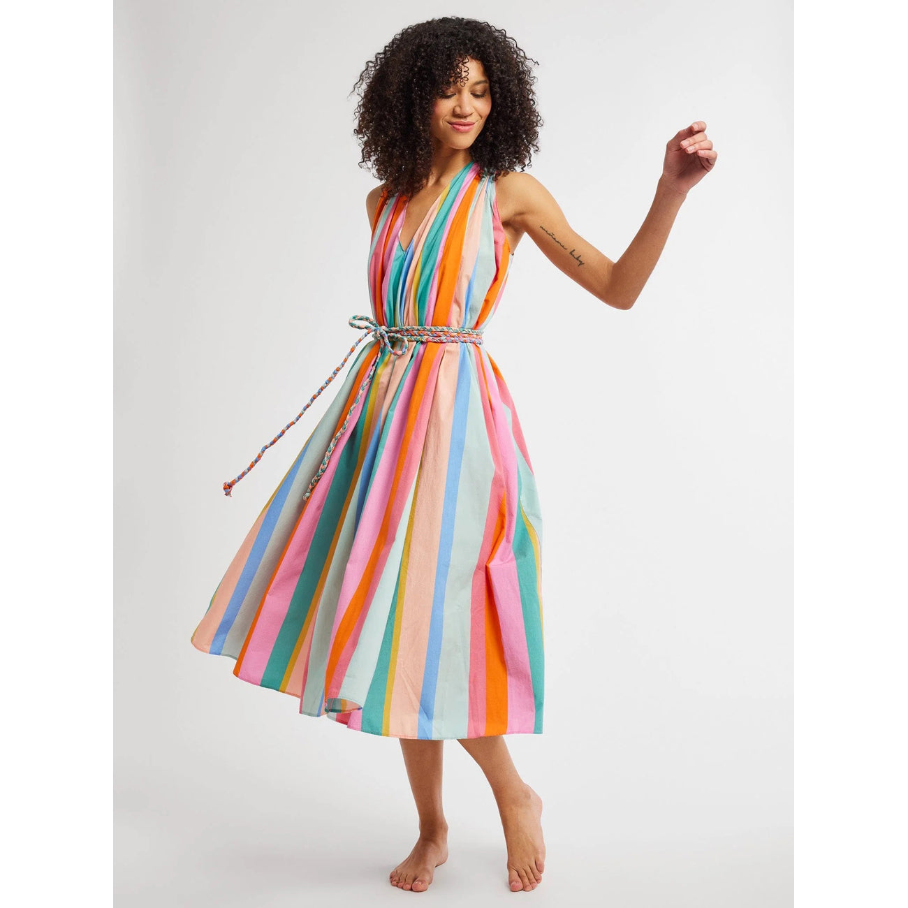 marilyn dress in confetti stripe