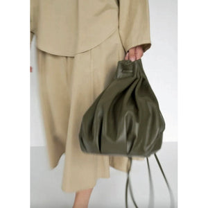 pleated balloon bag in army