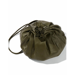 pleated balloon bag in army