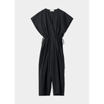 tie side jumpsuit in black