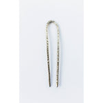 silver hammered mini hair pin