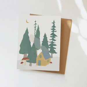 forest collage notecard